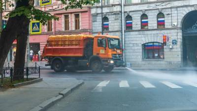 Хочу быть этим светофором: поливалки-фонтаны в Петербурге объяснили жарой