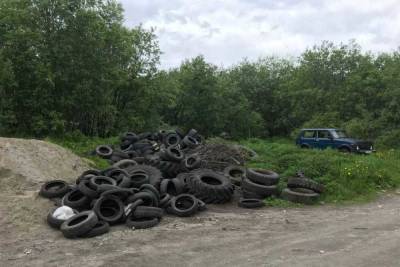 Свалка автомобильных покрышек была ликвидирована в Мурманске