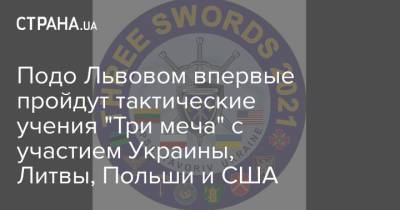 Подо Львовом впервые пройдут тактические учения "Три меча" с участием Украины, Литвы, Польши и США