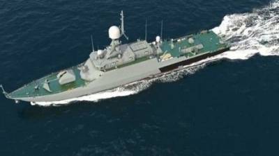 Ракетный корабль Черноморского флота движется в Средиземное море