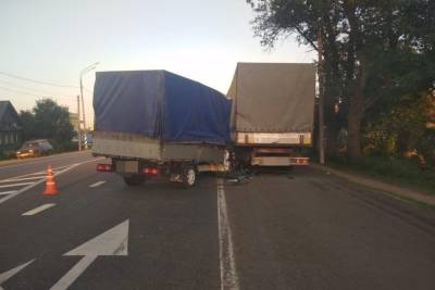 Стали известны подробности столкновения грузовиков на трассе в Тверской области