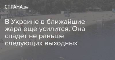 В Украине в ближайшие жара еще усилится. Она спадет не раньше следующих выходных