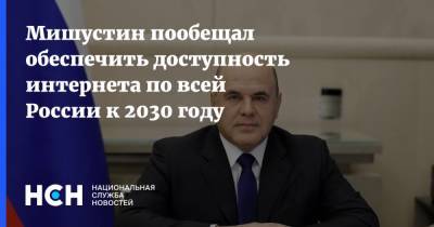 Мишустин пообещал обеспечить доступность интернета по всей России к 2030 году