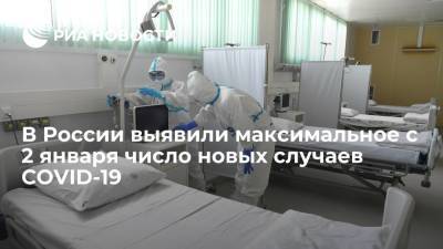 В России выявили максимальное с 2 января число новых случаев COVID-19 за сутки