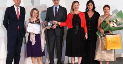 В этом году премию «Створено жінками» получила основательница бренда для преждевременно рожденных малышей «Раненько» Александра Балясна