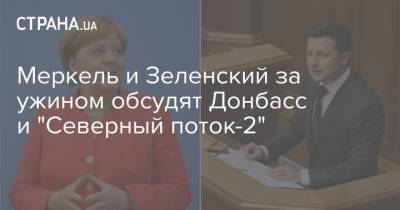 Меркель и Зеленский за ужином обсудят Донбасс и "Северный поток-2"