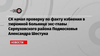 СК начал проверку по факту избиения в тюремной больнице экс-главы Серпуховского района Подмосковья Александра Шестуна