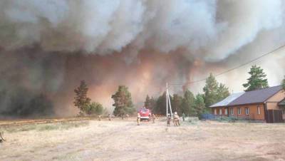 В Челябинской области лесной пожар перекинулся на поселок Запасное