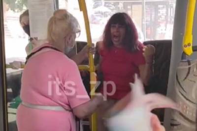 В Запорожье женщина прогоняла из троллейбуса пассажирку без маски и попала на видео