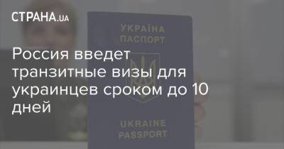 Россия введет транзитные визы для украинцев сроком до 10 дней