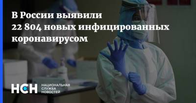 В России выявили 22 804 новых инфицированных коронавирусом