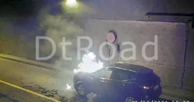 В Лефортовском тоннеле загорелся автомобиль