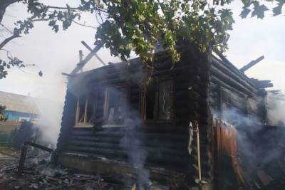 В Меленковском районе Владимирской области сгорел жилой дом