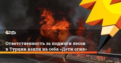 Ответственность за поджоги лесов в Турции взяли на себя «Дети огня»