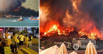 Лесной пожар в Турции: туристы бегут из отелей – видео эвакуации