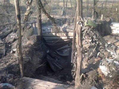 Пожар в блиндаже ВСУ на Донбассе уничтожил документы одной из бригад