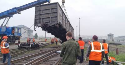 Два вагона сошли с рельсов в Челябинске