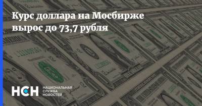 Курс доллара на Мосбирже вырос до 73,7 рубля