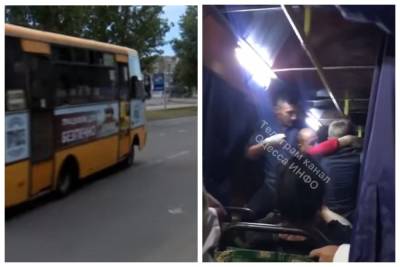 В одесской маршрутке устроили бой за сидячие места: видео замеса