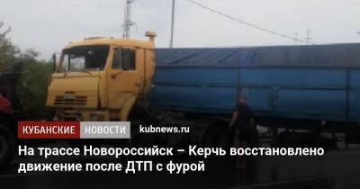 На трассе Новороссийск – Керчь восстановлено движение после ДТП с фурой