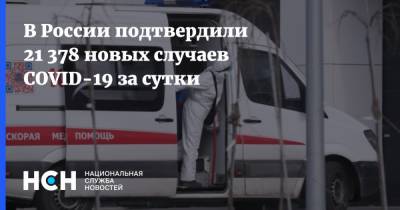 В России подтвердили 21 378 новых случаев COVID-19 за сутки