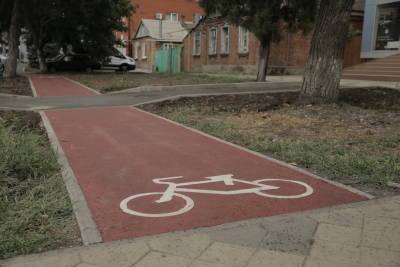 Первую обособленную велодорожку оборудовали в Краснодаре