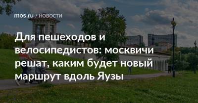 Для пешеходов и велосипедистов: москвичи решат, каким будет новый маршрут вдоль Яузы