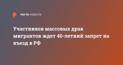 Участников массовых драк мигрантов ждет 40-летний запрет на въезд в РФ