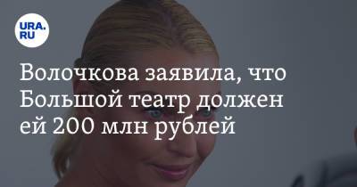 Волочкова заявила, что Большой театр должен ей 200 млн рублей. Видео