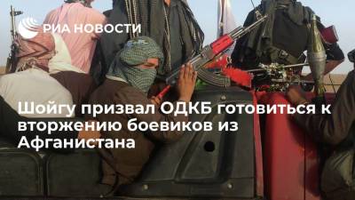 Министр обороны РФ Шойгу: ОДКБ нужно готовиться к возможному вторжению боевиков из Афганистана