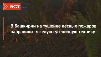 В Башкирии на тушение лесных пожаров направили тяжелую гусеничную технику