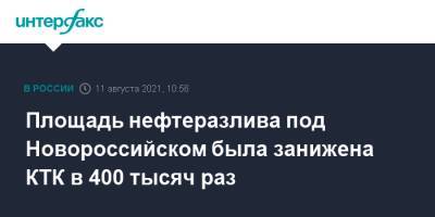 Площадь нефтеразлива под Новороссийском была занижена КТК в 400 тысяч раз