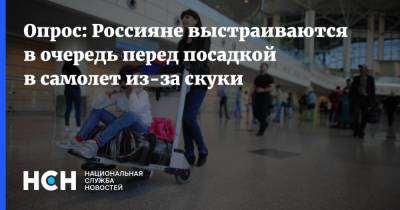 Опрос: Россияне выстраиваются в очередь перед посадкой в самолет из-за скуки