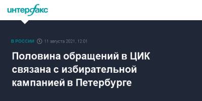 Половина обращений в ЦИК связана с избирательной кампанией в Петербурге