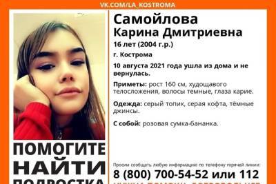 Костромские волонтеры из отряда «Лиза Алерт» просят содействия в поисках 16-летней девушки