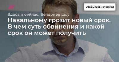 Навальному грозит новый срок. В чем суть обвинения и какой срок он может получить