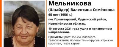 В Новосибирской области пропала 65-летняя женщина