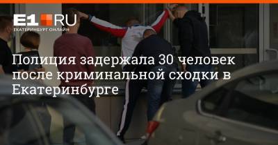 Полиция задержала 30 человек после криминальной сходки в Екатеринбурге