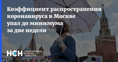 Коэффициент распространения коронавируса в Москве упал до минимума за две недели