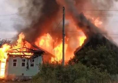 В касимовской деревне произошел пожар