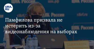 Памфилова призвала не истерить из-за видеонаблюдения на выборах