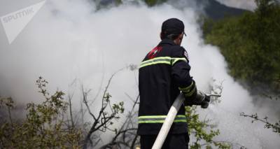 В 30 км от Тбилиси горит лес