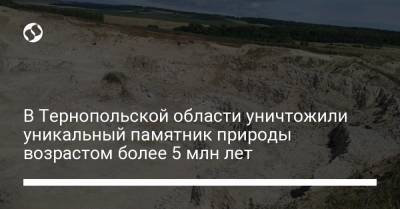В Тернопольской области уничтожили уникальный памятник природы возрастом более 5 млн лет