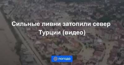 Сильные ливни затопили север Турции (видео)