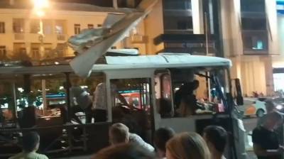 Воронежцы сообщили о взорвавшейся в центре города маршрутке: появилось видео