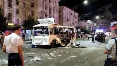 Опубликовано видео с последствиями взрыва маршрутки в Воронеже