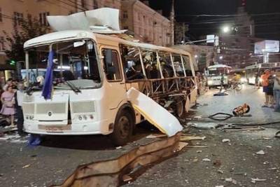 Пассажирский автобус взорвался в Воронеже