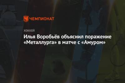 Илья Воробьёв объяснил поражение «Металлурга» в матче с «Амуром»