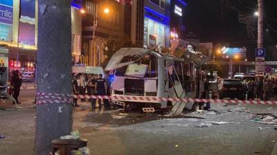 Появилось новое видео с моментом взрыва автобуса в центре Воронежа