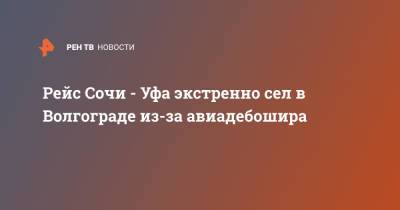 Рейс Сочи - Уфа экстренно сел в Волгограде из-за авиадебошира